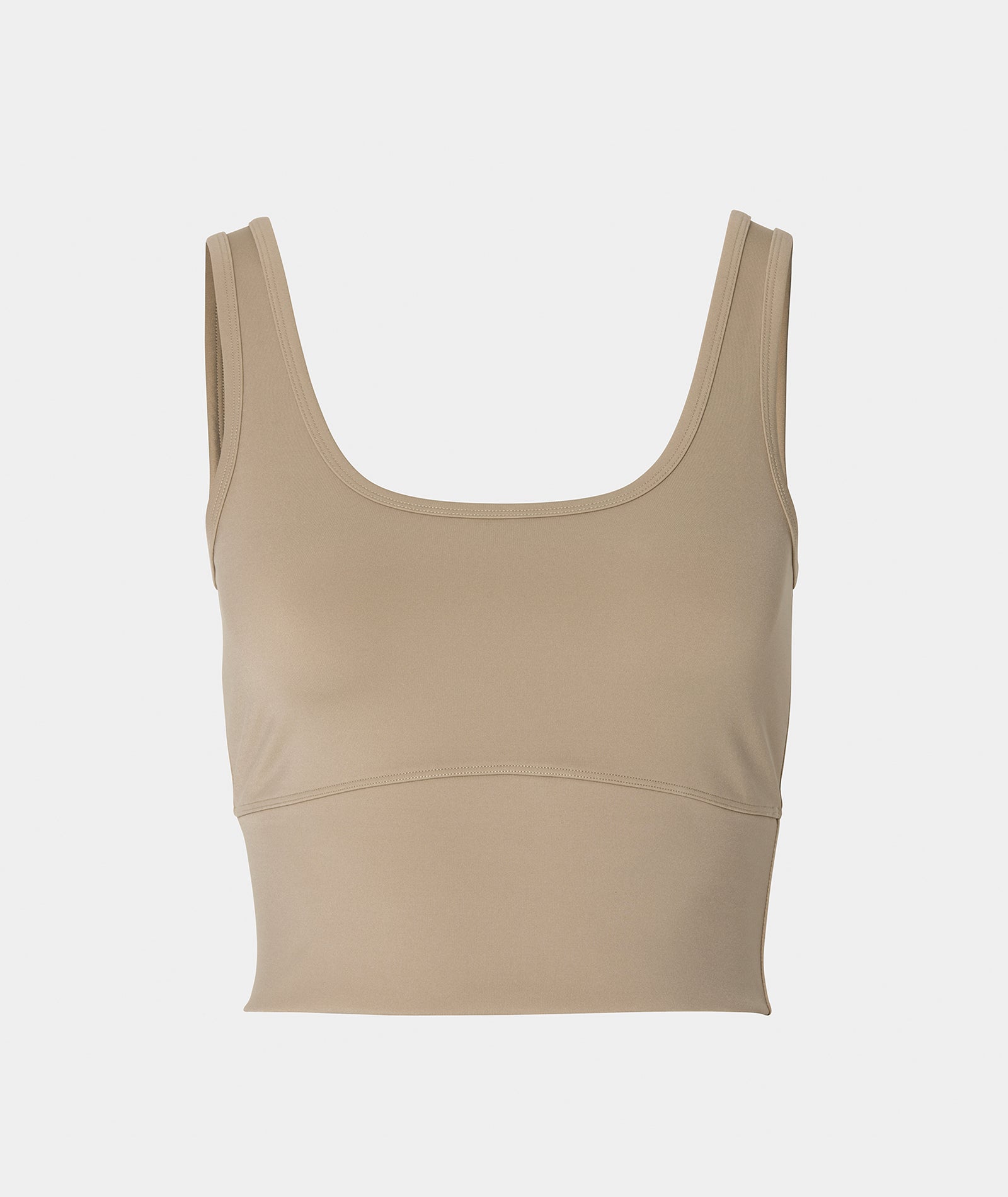 VEHLA CROPPED TANK - TAUPE - Crop Atlet